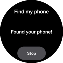 Press Stop when you've found your phone.