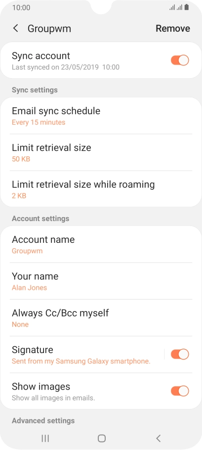 Press the indicator next to 