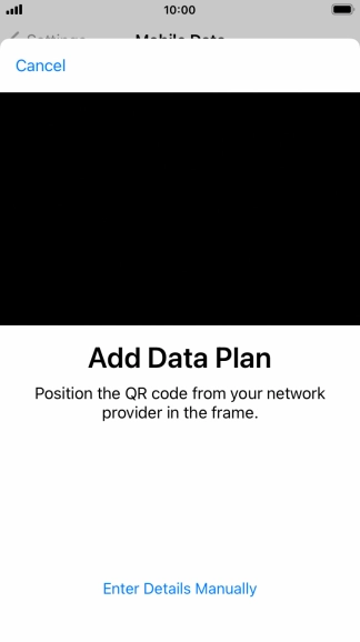 Place the QR code you've received inside the phone camera frame to scan the code.