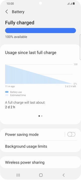 Press Power saving mode.