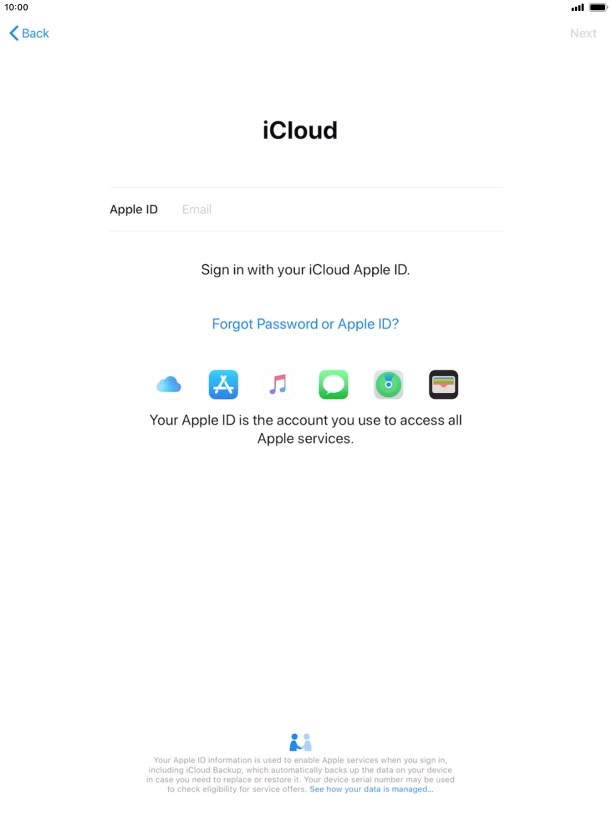Press the field next to 