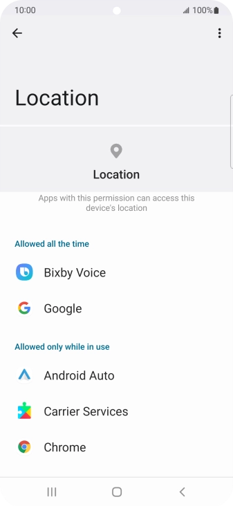 Press the required app.