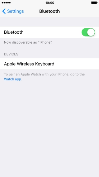 Press the required Bluetooth device and follow the instructions on the screen to pair the device with your phone.