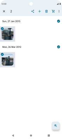 Press the share icon.