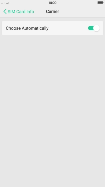 If you want to select a network manually, press the indicator next to 
