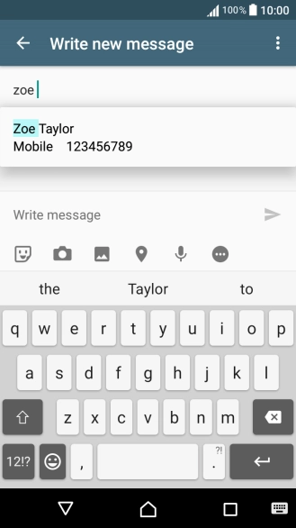 Press the required contact.