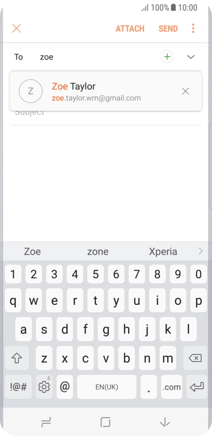 Press the required contact.