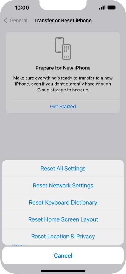 Press Reset Network Settings.