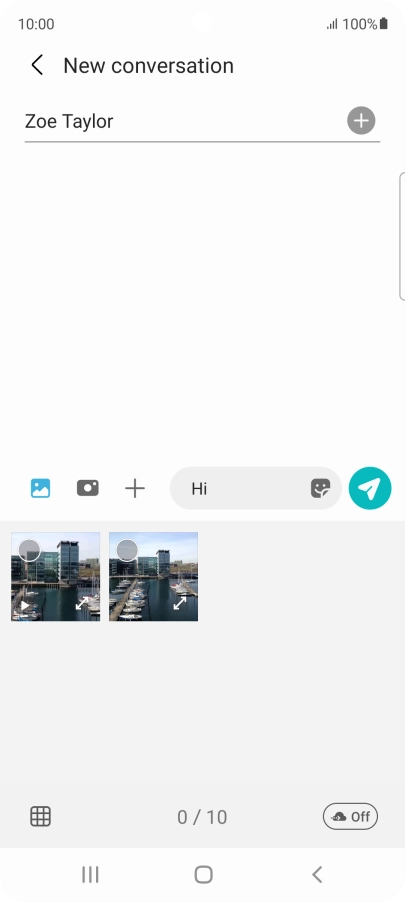 Press the gallery icon and go to the required folder.