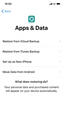 Press Set Up as New iPhone and follow the instructions on the screen to finish the activation.