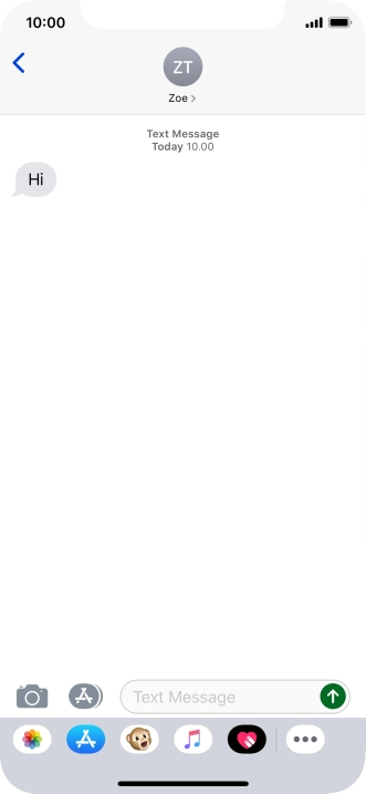 Slide your finger upwards starting from the bottom of the screen to return to the home screen.