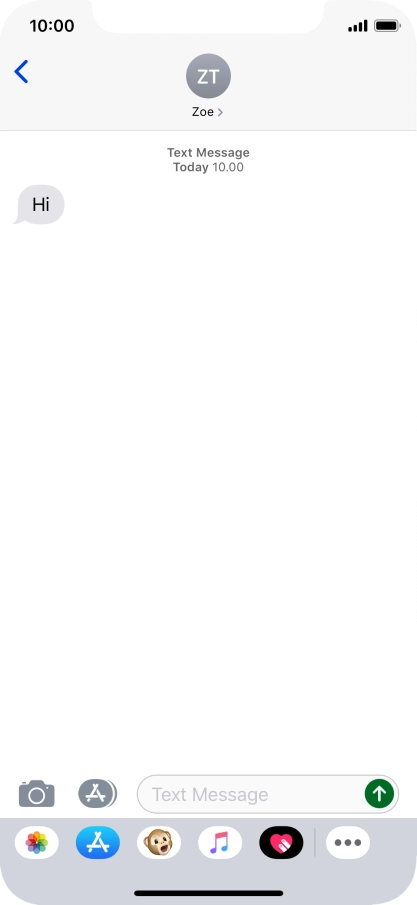 Slide your finger upwards starting from the bottom of the screen to return to the home screen.