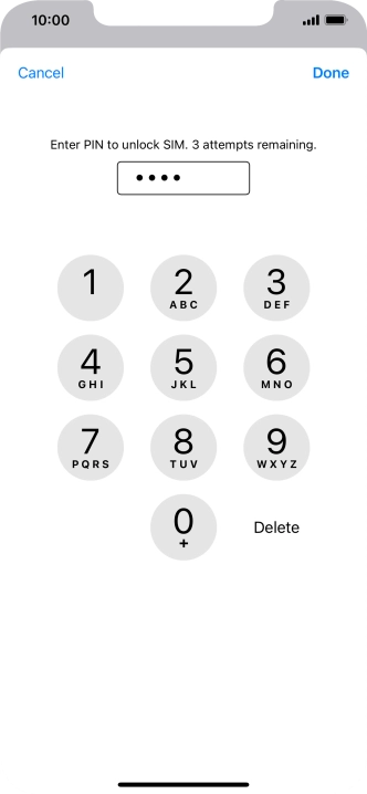 Key in your PIN and press Done.
