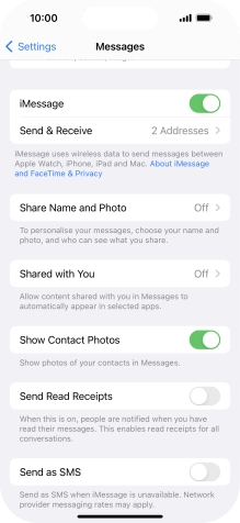 Press the indicator next to 