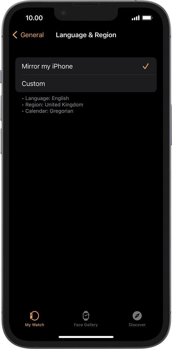 On your phone: Press Custom.