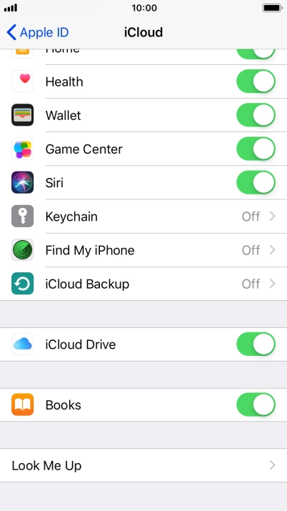 Press iCloud Backup.