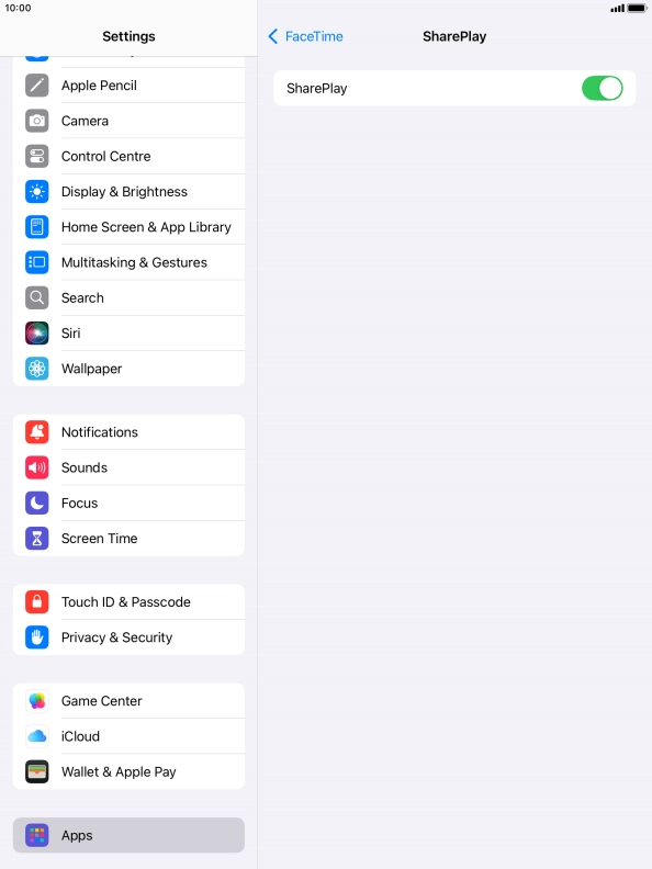 Press the indicator next to 