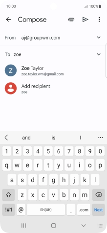 Press the required contact.