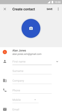 Press First name and key in the required first name.