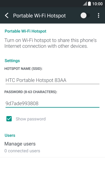 Press the indicator next to 