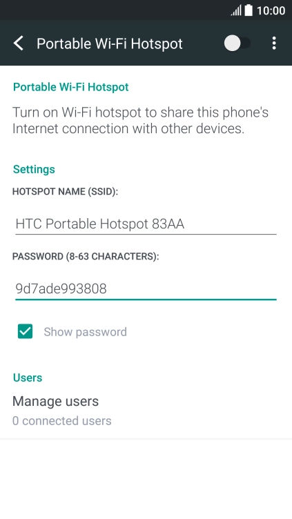 Press the indicator next to 