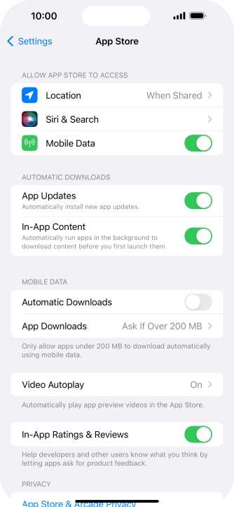 Press the indicator next to 