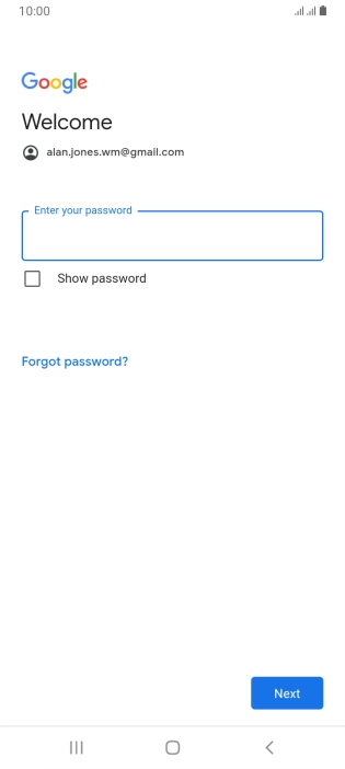 Press the field below 