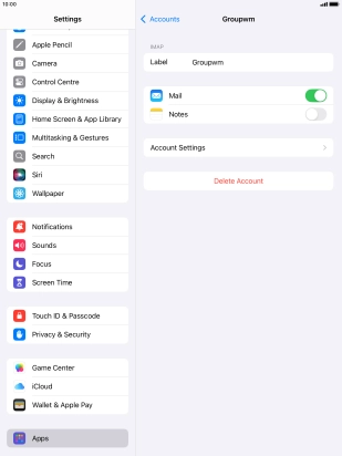 Press Account Settings.