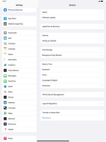 Press Privacy & Security.