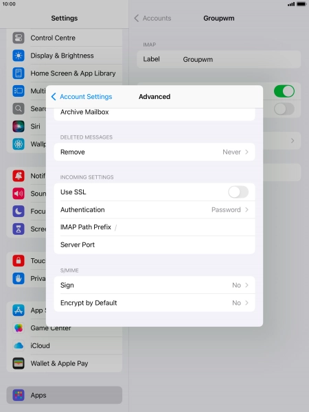 Press the indicator next to 