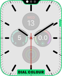 Turn the Digital Crown to change between the different designs.