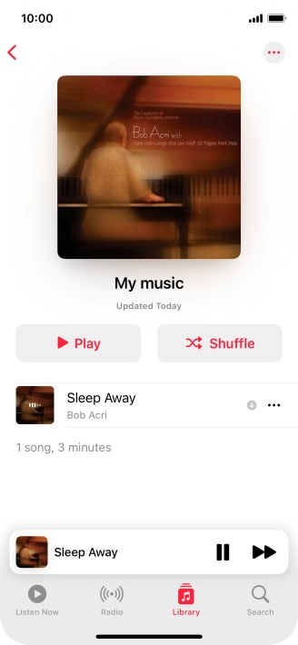 Press the song title.