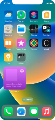 If you're using a Widget Stack: slide up or down on the stack to select the required widget.