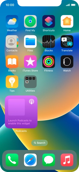 If you're using a Widget Stack: slide up or down on the stack to select the required widget.