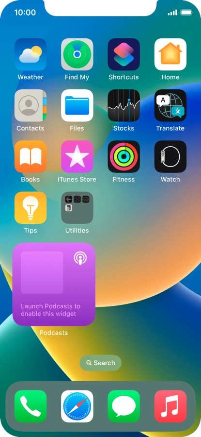 If you're using a Widget Stack: slide up or down on the stack to select the required widget.