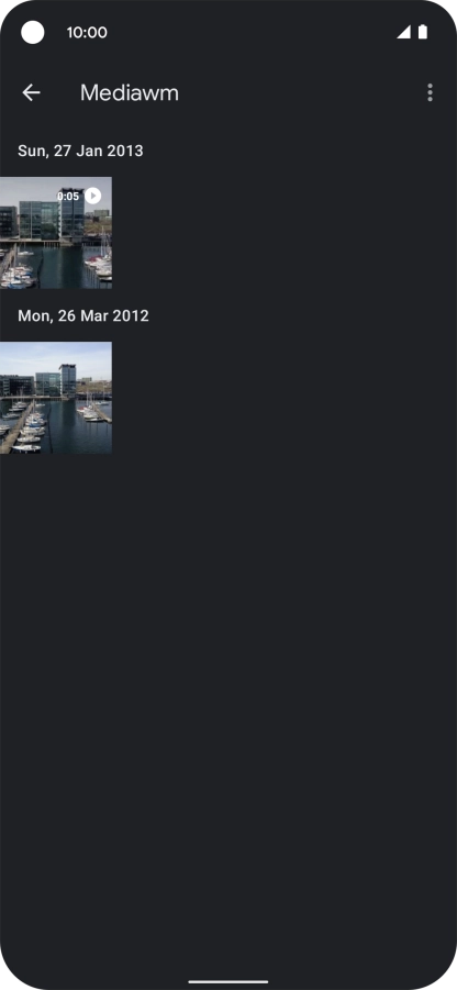 Press and hold any picture or video clip.