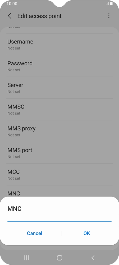 Key in 03 and press OK.