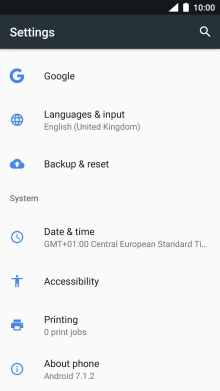 Press Backup & reset.
