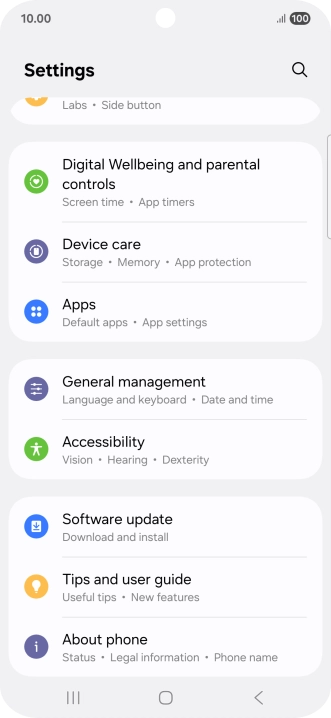 Press Software update.