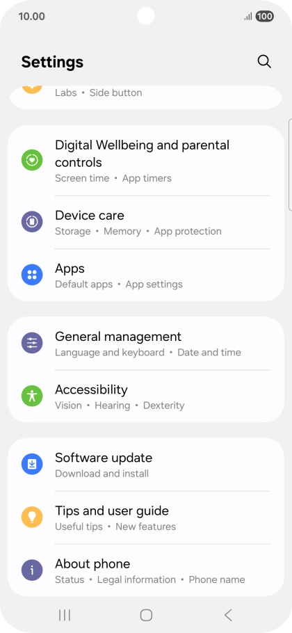 Press Software update.