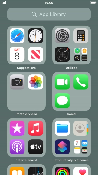 Press the required app.