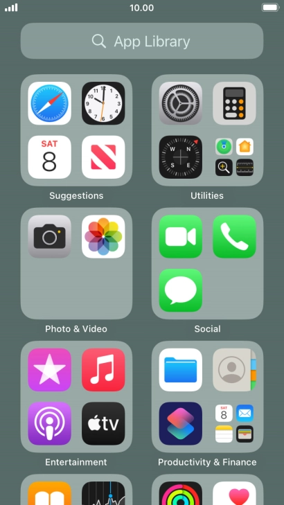 Press the required app.