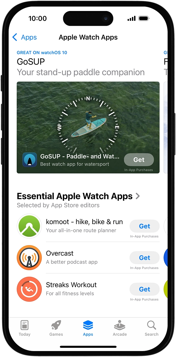 On your phone: Go to the required app.