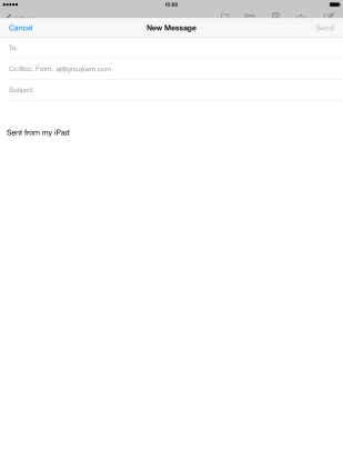 Press To and key in the first letters of the recipient's name.