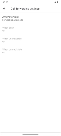 Press the required divert type.