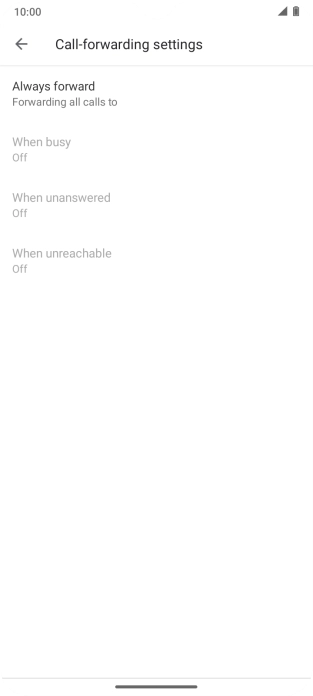 Press the required divert type.