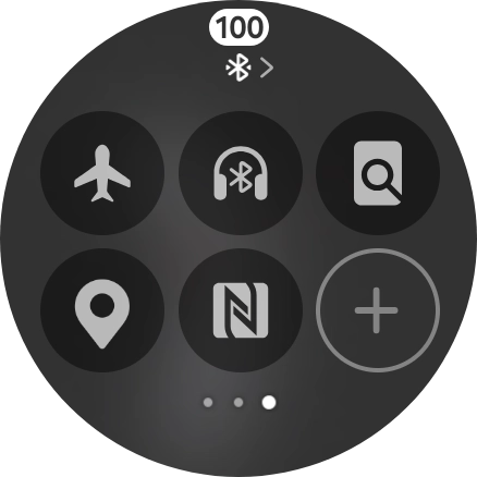 Press the flight mode icon to turn the function on or off.