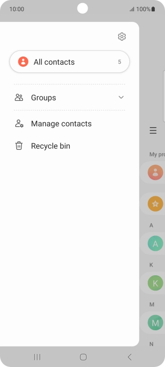 Press Manage contacts.