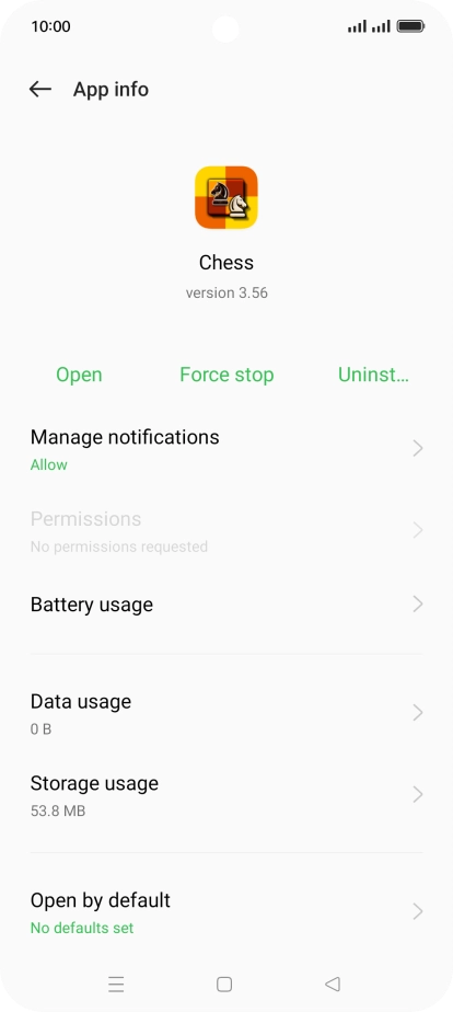 Press Storage usage.