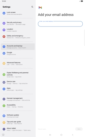 Press the field below 